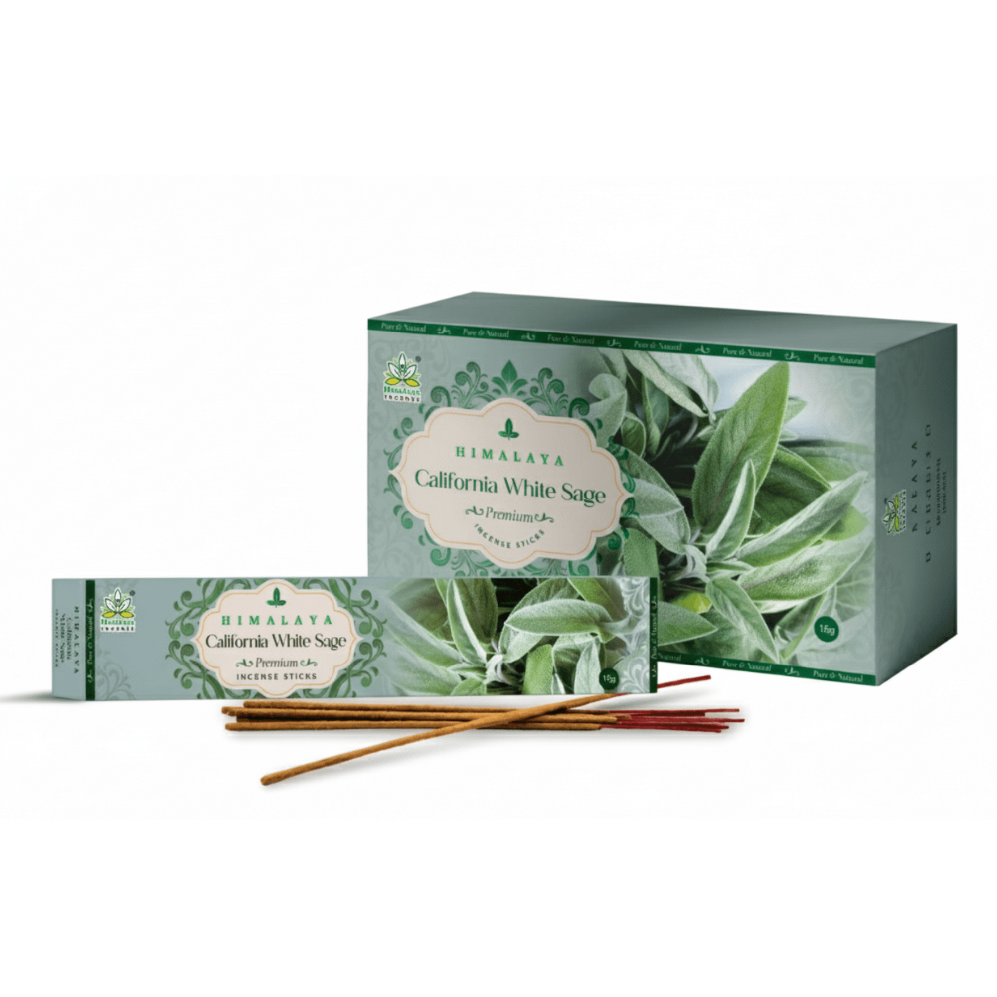 Bastoncino di incenso premium alla salvia bianca dell'Himalaya California-15g